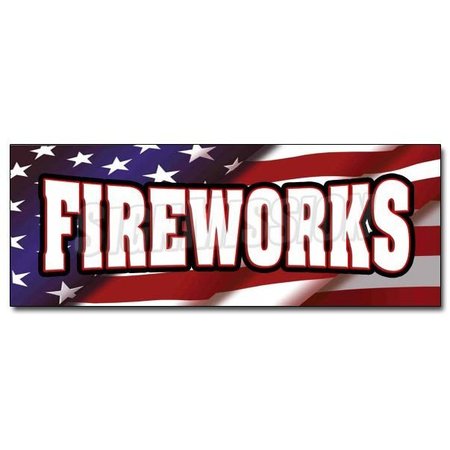 SIGNMISSION Safety Sign, 48 in Height, Vinyl, 18 in Length, Fireworks D-48 Fireworks